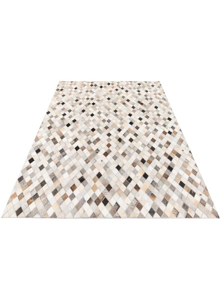 Detail image of  4' 7 x 6' 7 Cowhide Stocks Rug