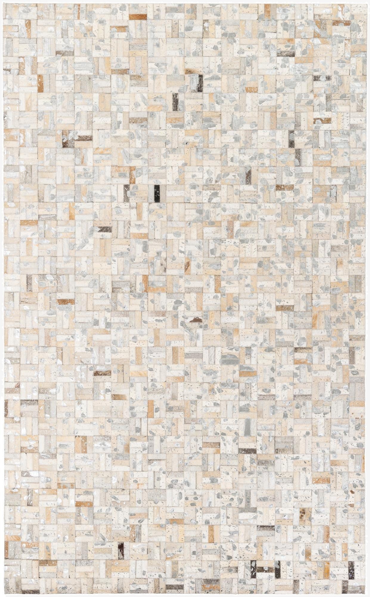  4' 11 x 8' 1 Cowhide Stocks Rug