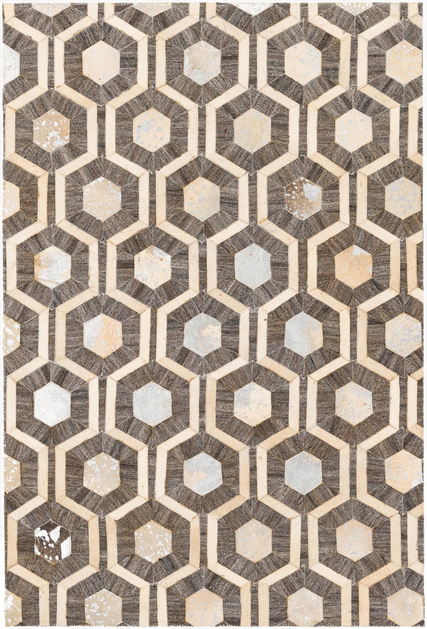  4' 1 x 6' 1 Cowhide Stocks Rug