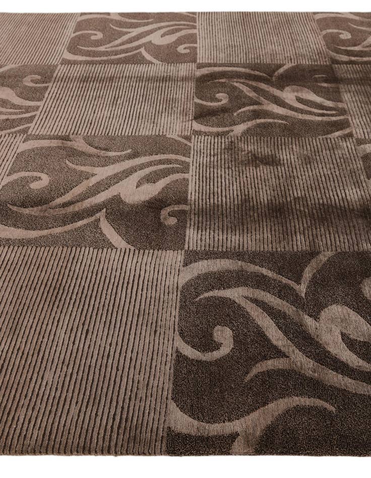 Detail image of  6' 8 x 10'  Hand Knotted Darya Wool Rug