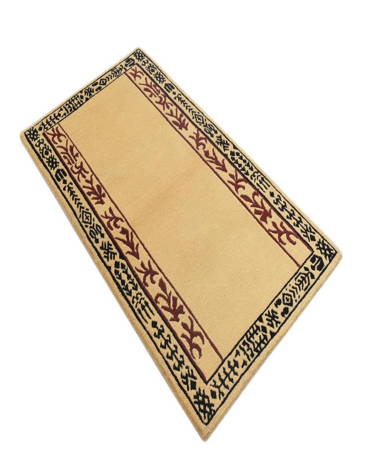 Detail image of  2' 4 x 4' 2  Hand Knotted Darya Wool Rug