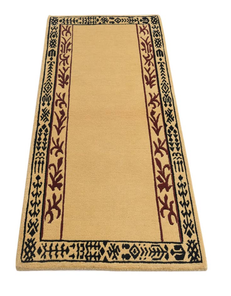 Detail image of  2' 4 x 4' 2  Hand Knotted Darya Wool Rug