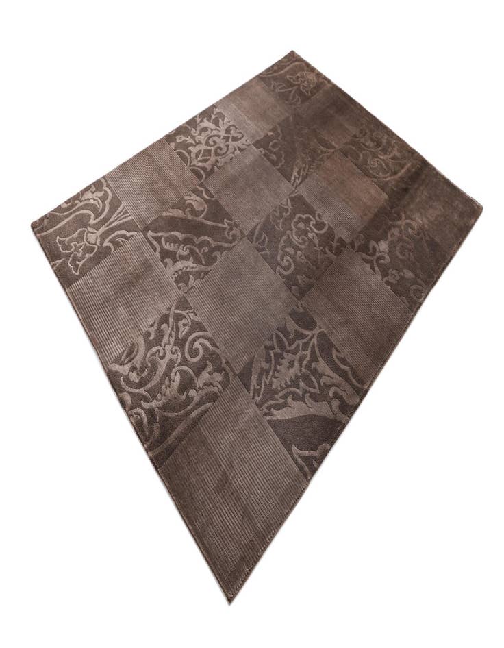 Detail image of  5' 11 x 8'  Hand Knotted Darya Wool Rug