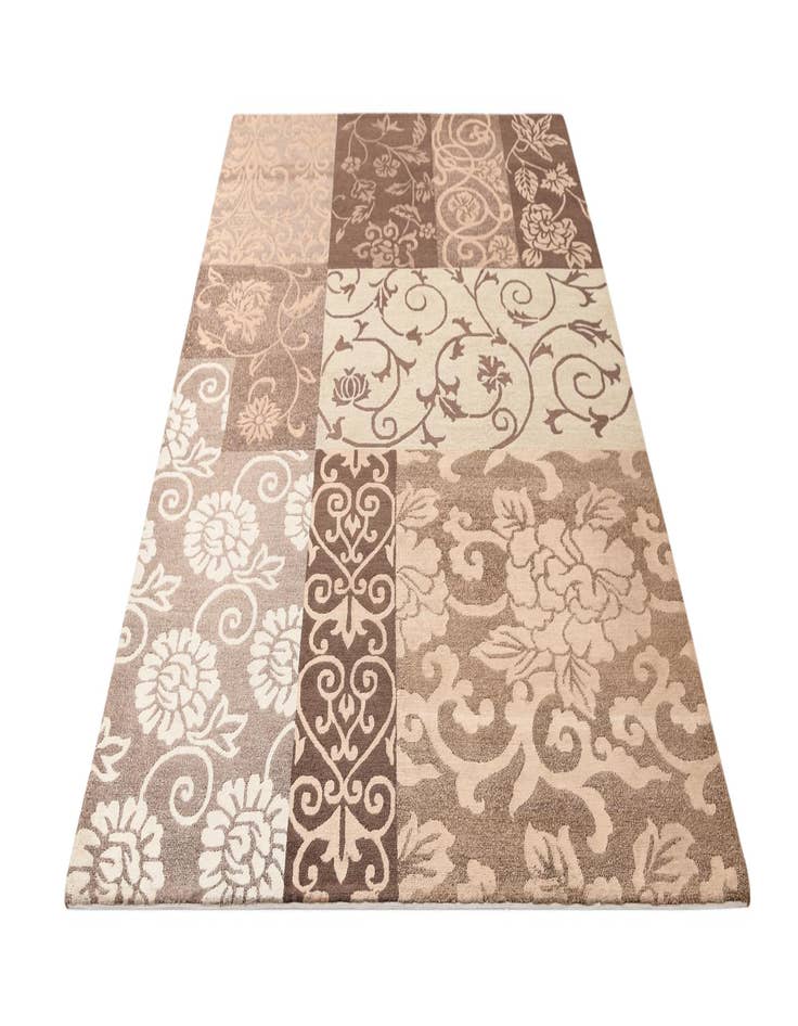 Detail image of  5' 9 x 8'  Hand Knotted Darya Wool Rug