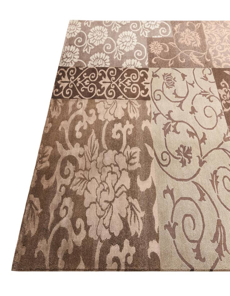 Detail image of  5' 9 x 8'  Hand Knotted Darya Wool Rug