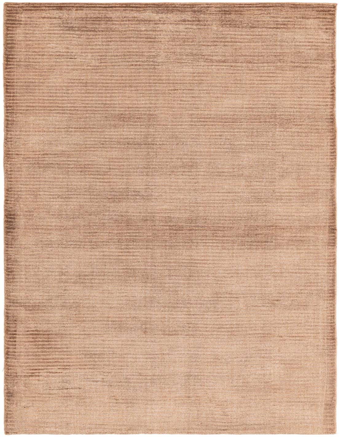 A 3x5 rectangular Darya rug in varying shades of brown and tan, featuring a modern, textured horizontal stripe pattern.
