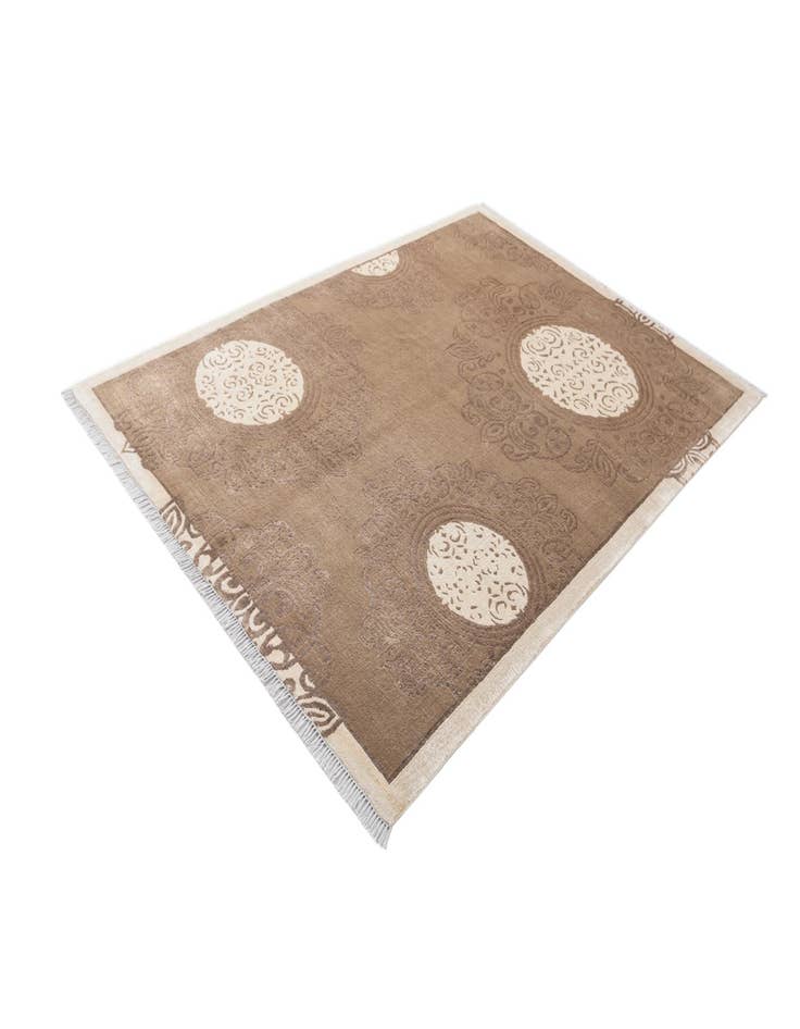 Detail image of  5' 7 x 8'  Hand Knotted Darya Wool Rug