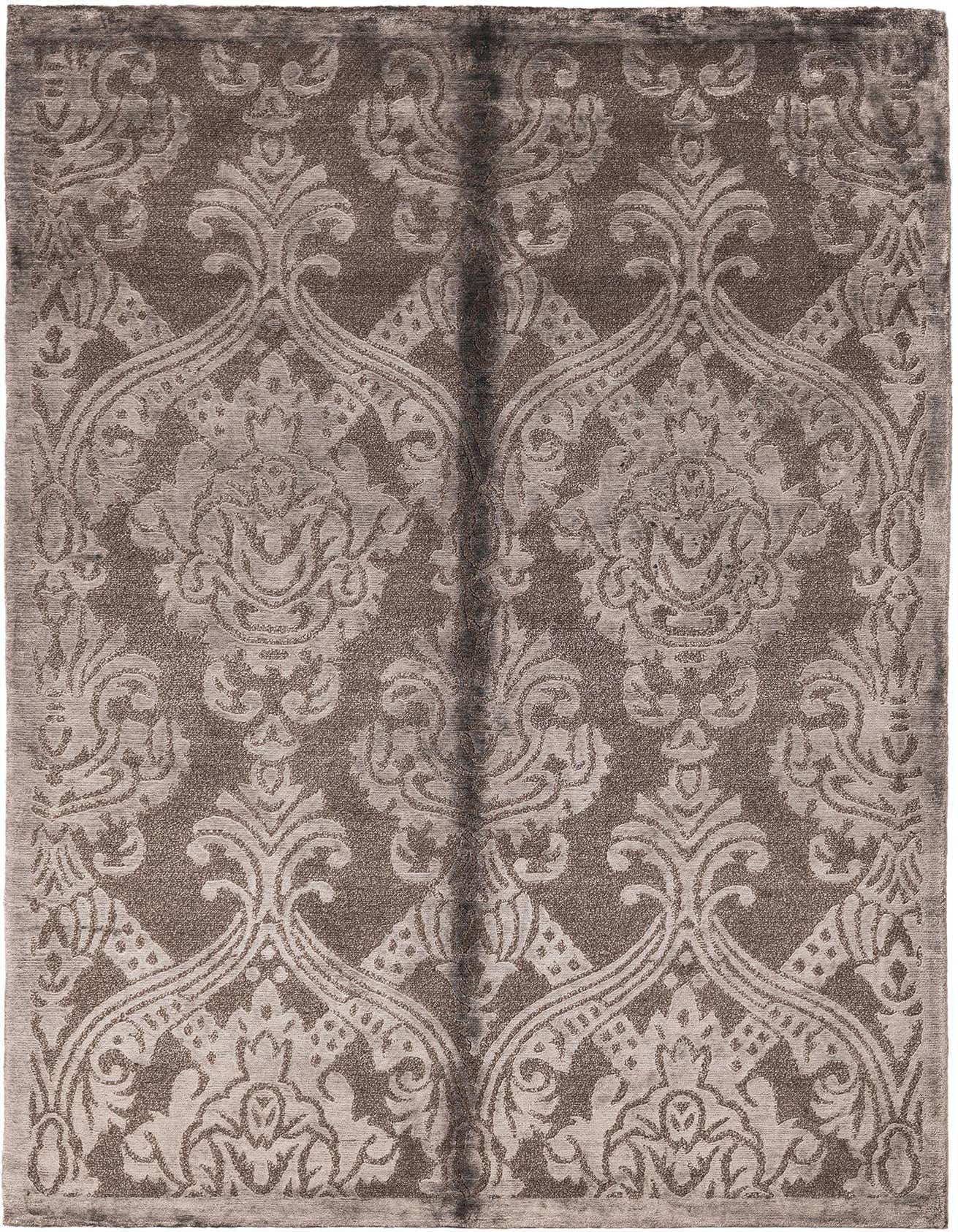 A 3x5 rectangular Darya rug in shades of brown and tan, featuring an intricate modern Persian pattern.