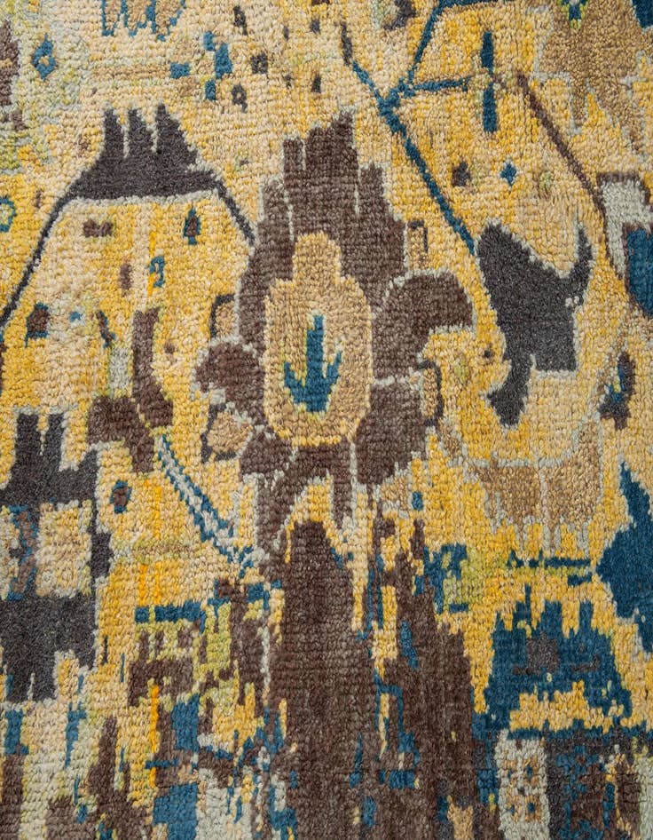 Detail image of  12' 5 x 15' 7  Hand Knotted Darya Wool Rug