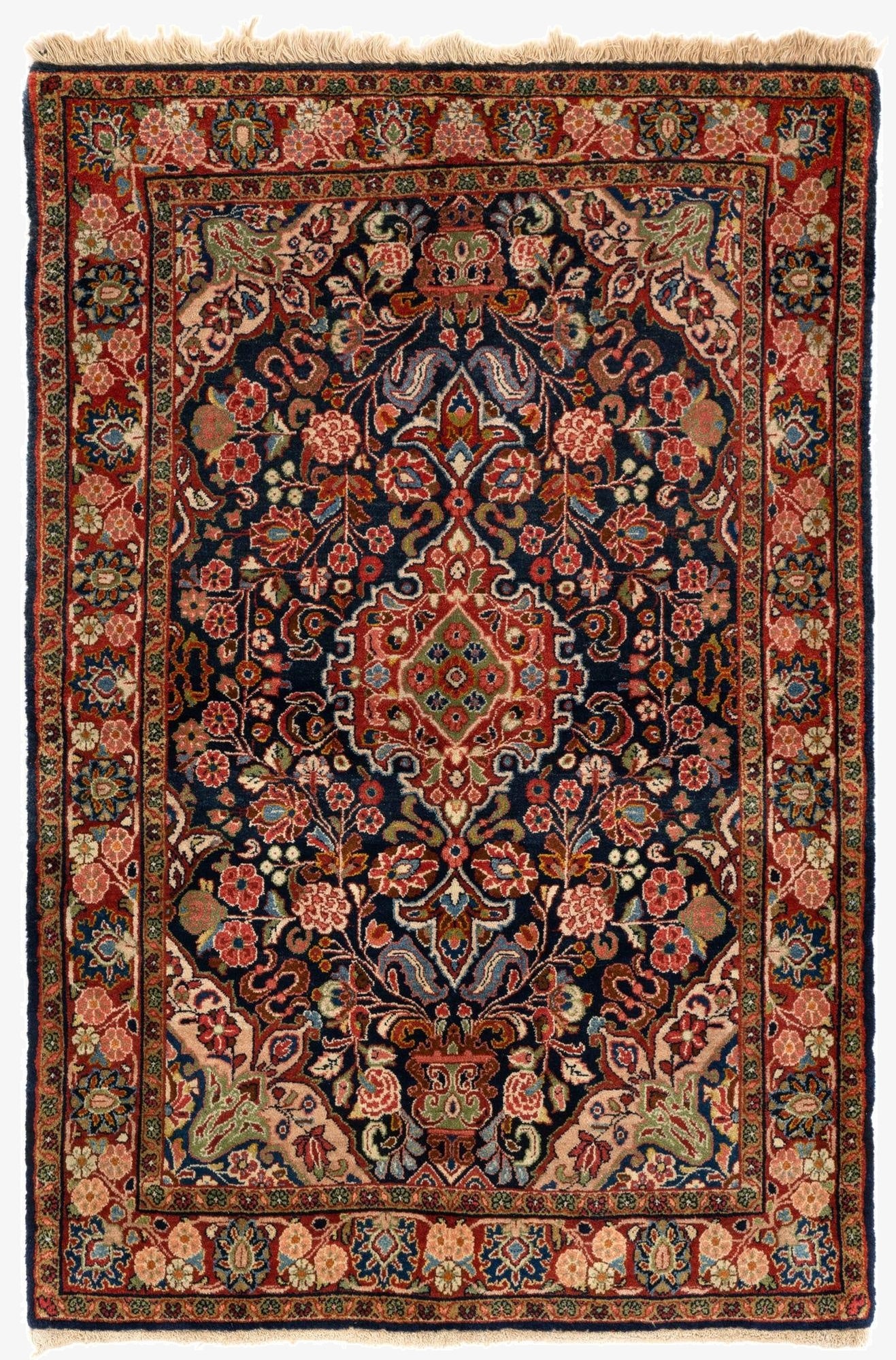  3' 6 x 5' 1  Hand Knotted Djosan Persian Wool Rug