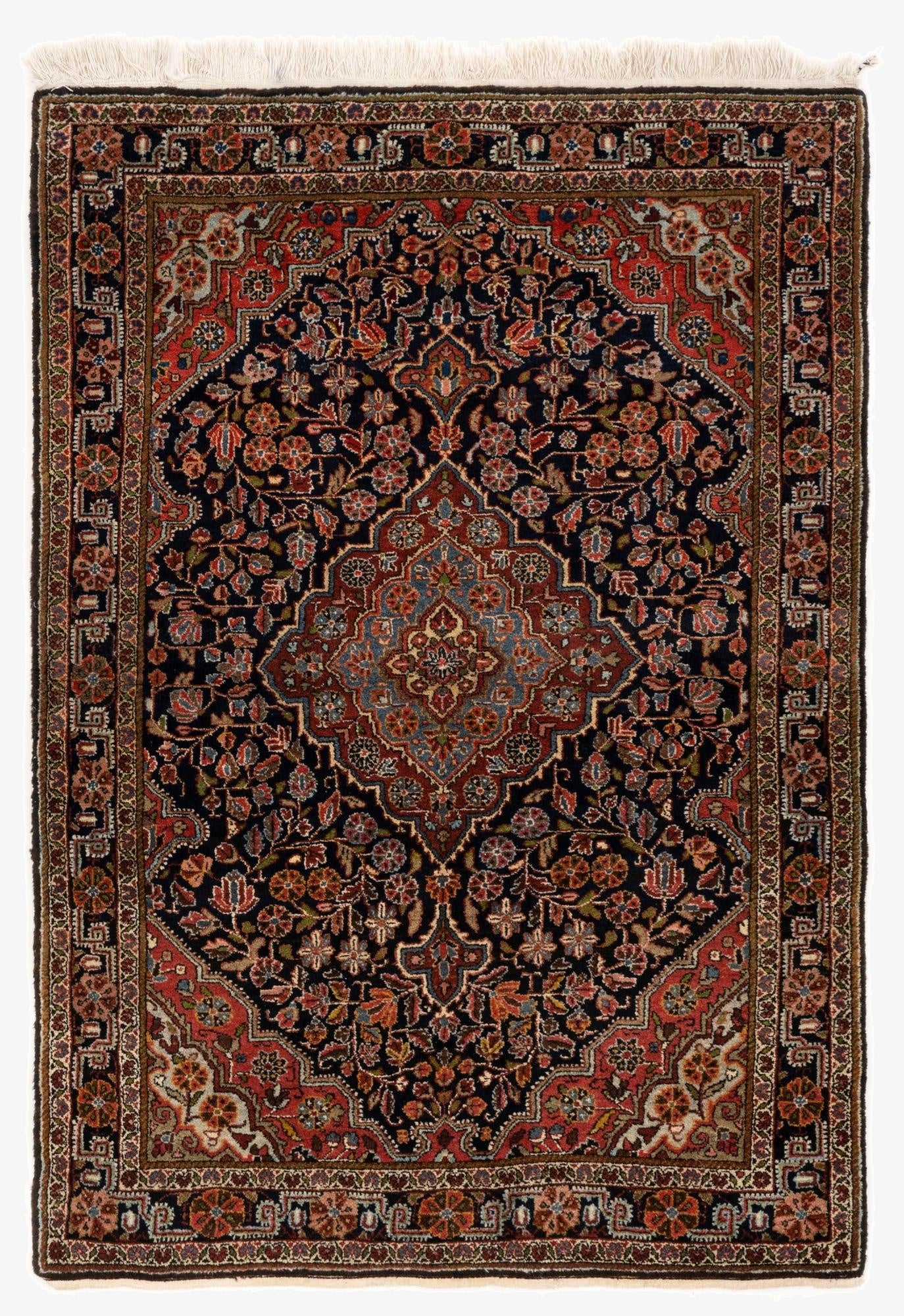  3' 7 x 5' 3  Hand Knotted Djosan Persian Wool Rug