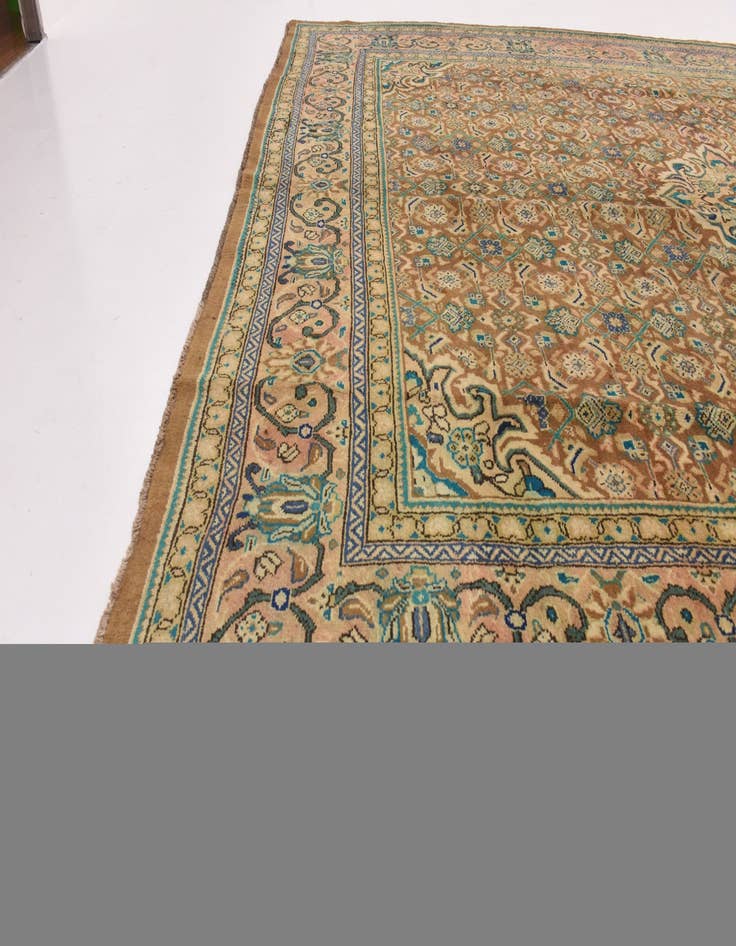 Detail image of  9' 6 x 13'  Hand Knotted Farahan Persian Wool Rug