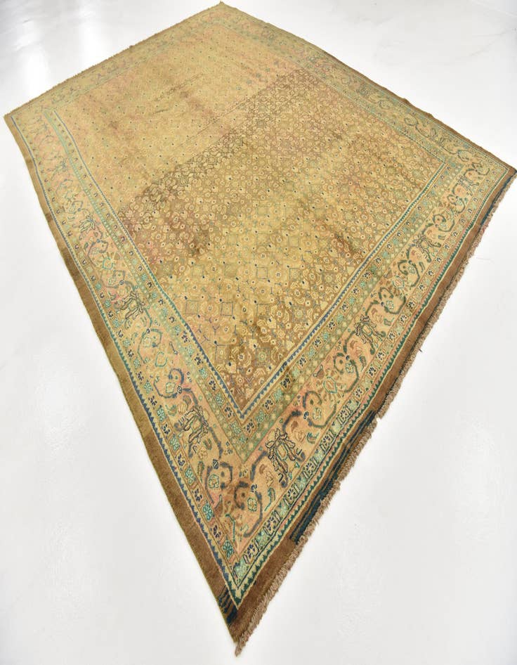 Detail image of  9' 7 x 12' 9  Hand Knotted Farahan Persian Wool Rug