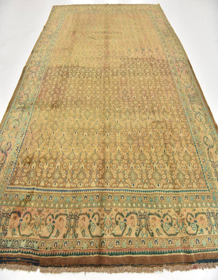 Detail image of  9' 7 x 12' 9  Hand Knotted Farahan Persian Wool Rug