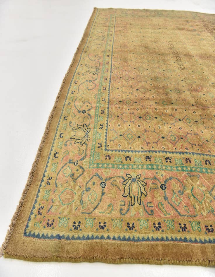 Detail image of  9' 7 x 12' 9  Hand Knotted Farahan Persian Wool Rug