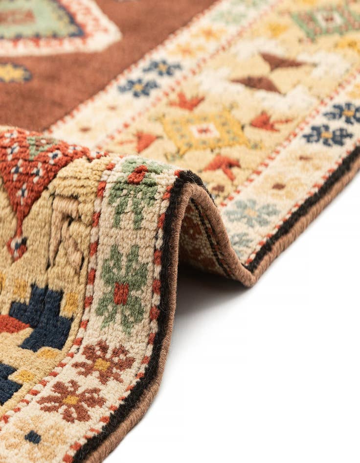 Detail image of  3' 7 x 6' 4  Hand Knotted Fars Wool Rug