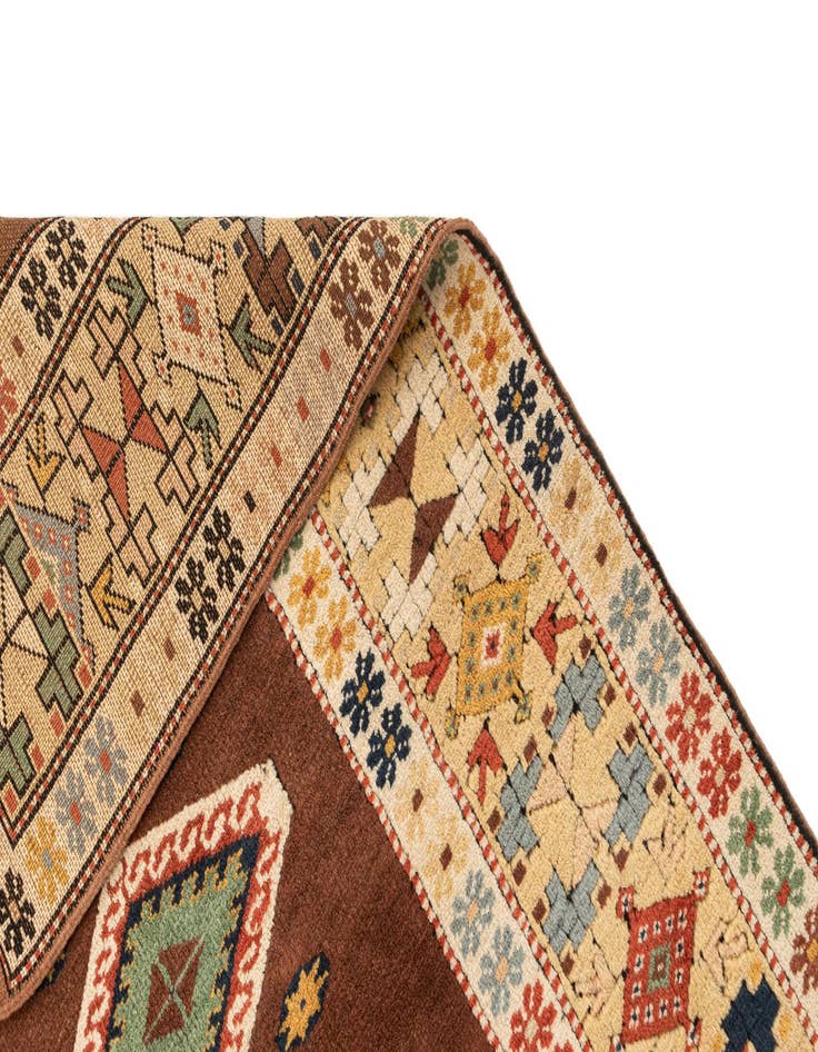 Detail image of  3' 7 x 6' 4  Hand Knotted Fars Wool Rug