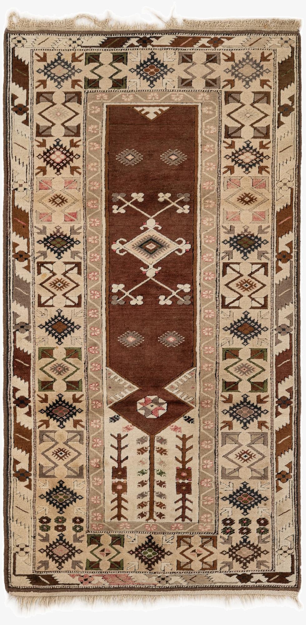 3' 5 x 6' 8  Hand Knotted Fars Wool Rug