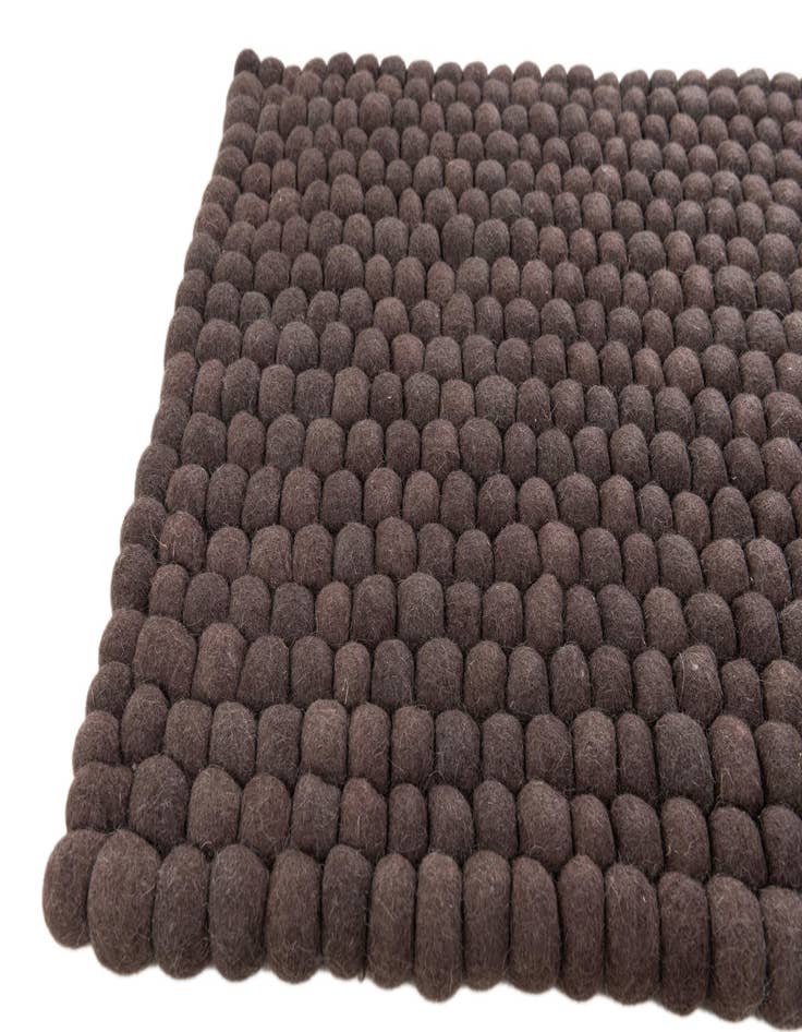 Detail image of  2' 2 x 3' 3  Hand Woven Felt Ball Wool Rug