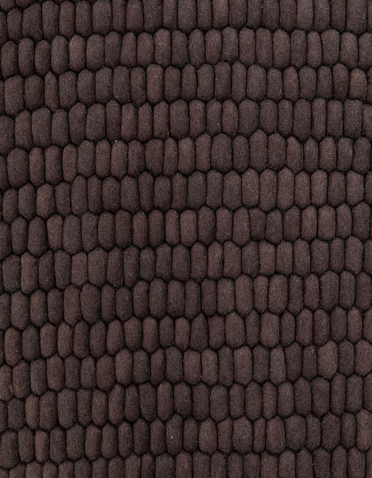 Detail image of  2' 2 x 3' 3  Hand Woven Felt Ball Wool Rug