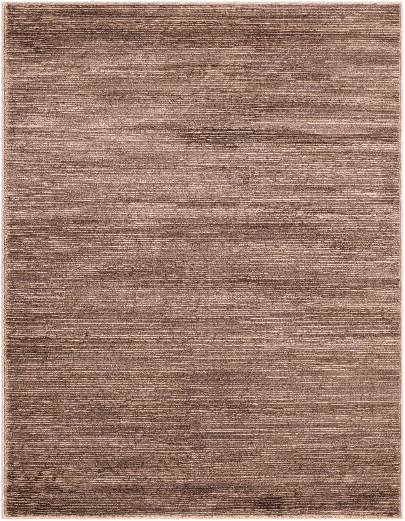 A 4x6 rectangular Finsbury rug in varying shades of brown and tan, featuring a modern textured high-low pile.