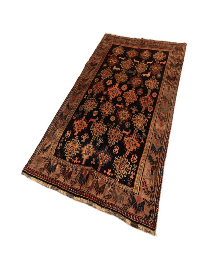 Detail image of  5' 1 x 7' 9 Gabbeh Wool Rug