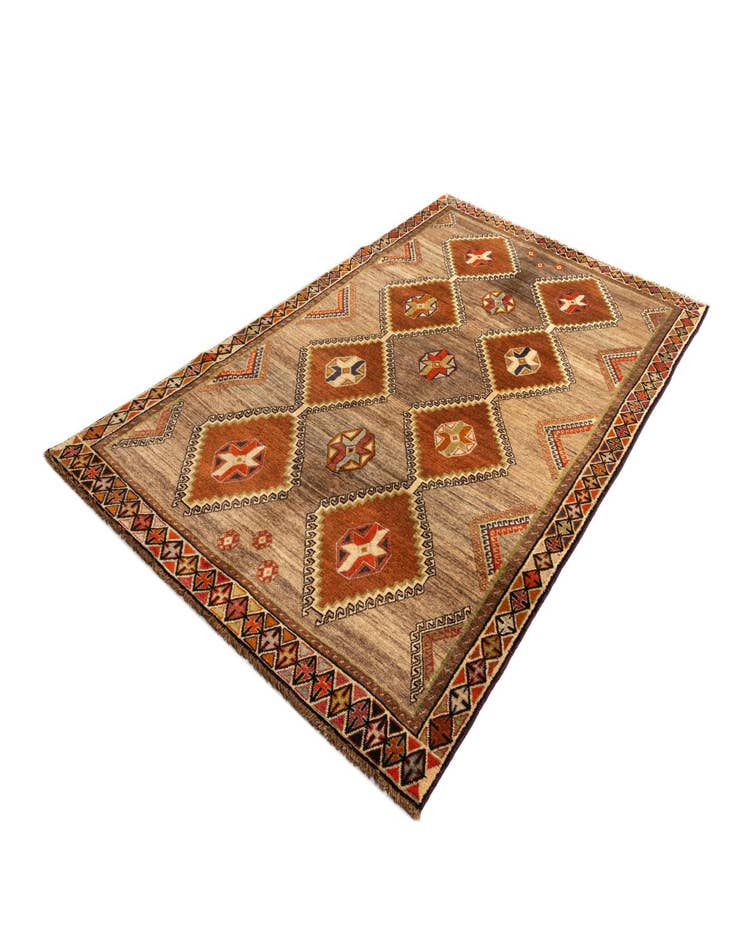 Detail image of  5' 4 x 9' Gabbeh Wool Rug