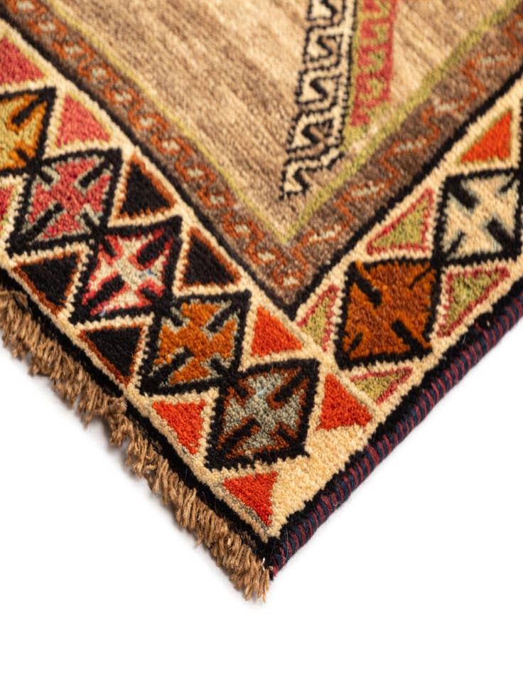 Detail image of  5' 4 x 9' Gabbeh Wool Rug