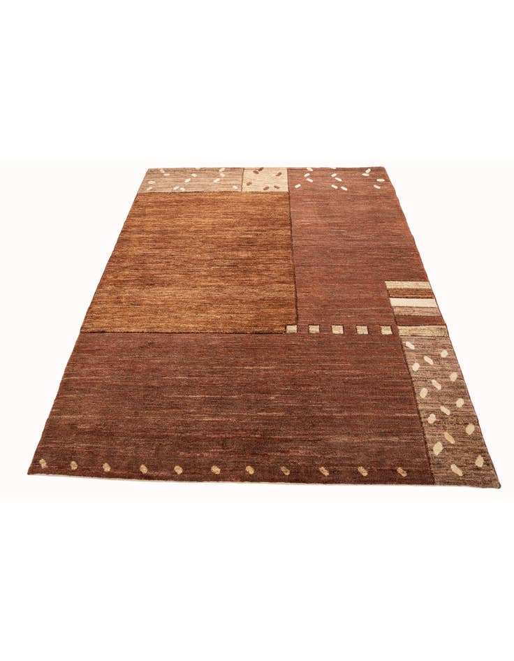 Detail image of  5' 1 x 6' 5  Hand Knotted Gabbeh Wool Rug