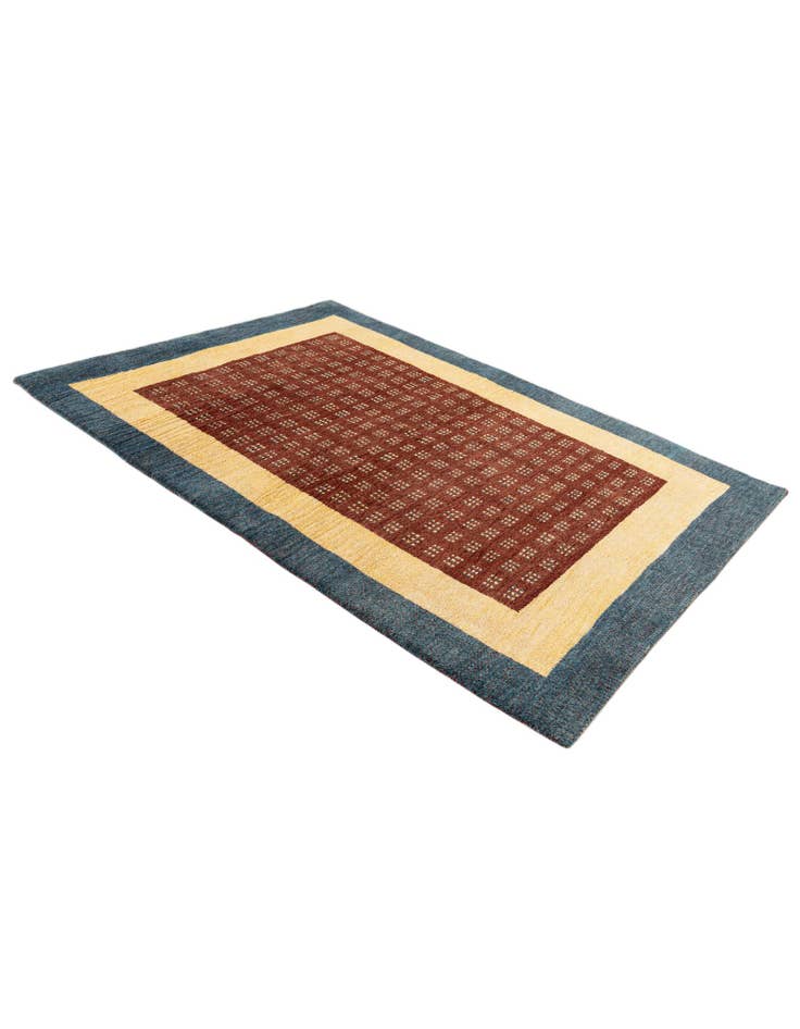 Detail image of  4' 2 x 5' 11  Hand Knotted Gabbeh Wool Rug