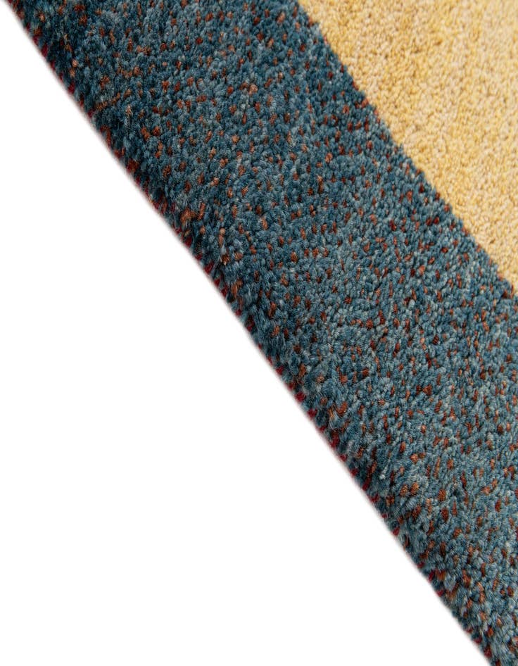 Detail image of  4' 2 x 5' 11  Hand Knotted Gabbeh Wool Rug