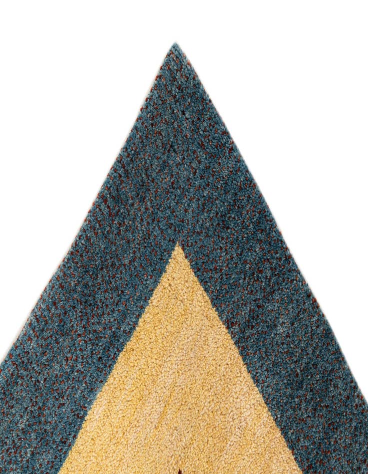 Detail image of  4' 2 x 5' 11  Hand Knotted Gabbeh Wool Rug