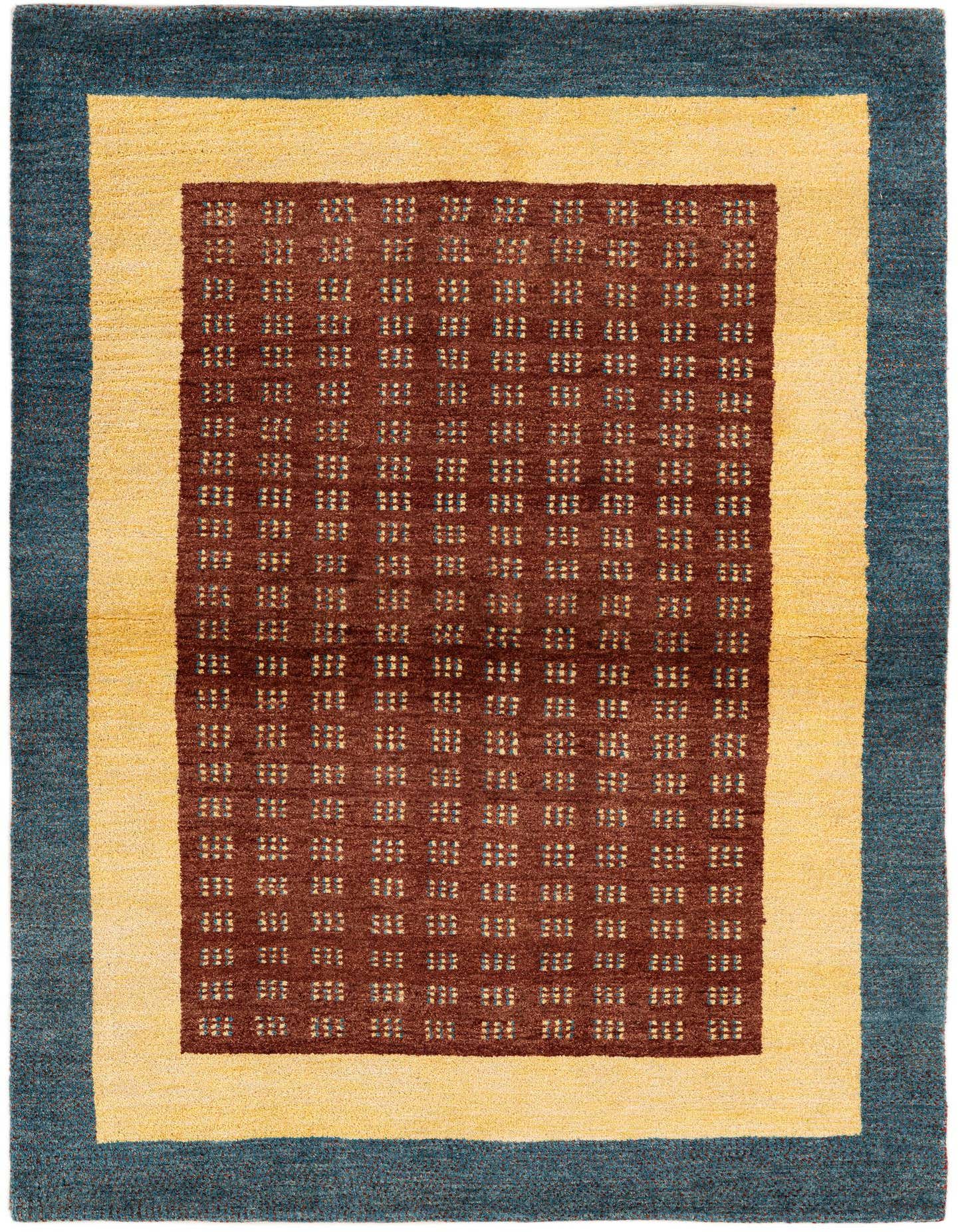 Primary image of  4' 2 x 5' 11  Hand Knotted Gabbeh Wool Rug