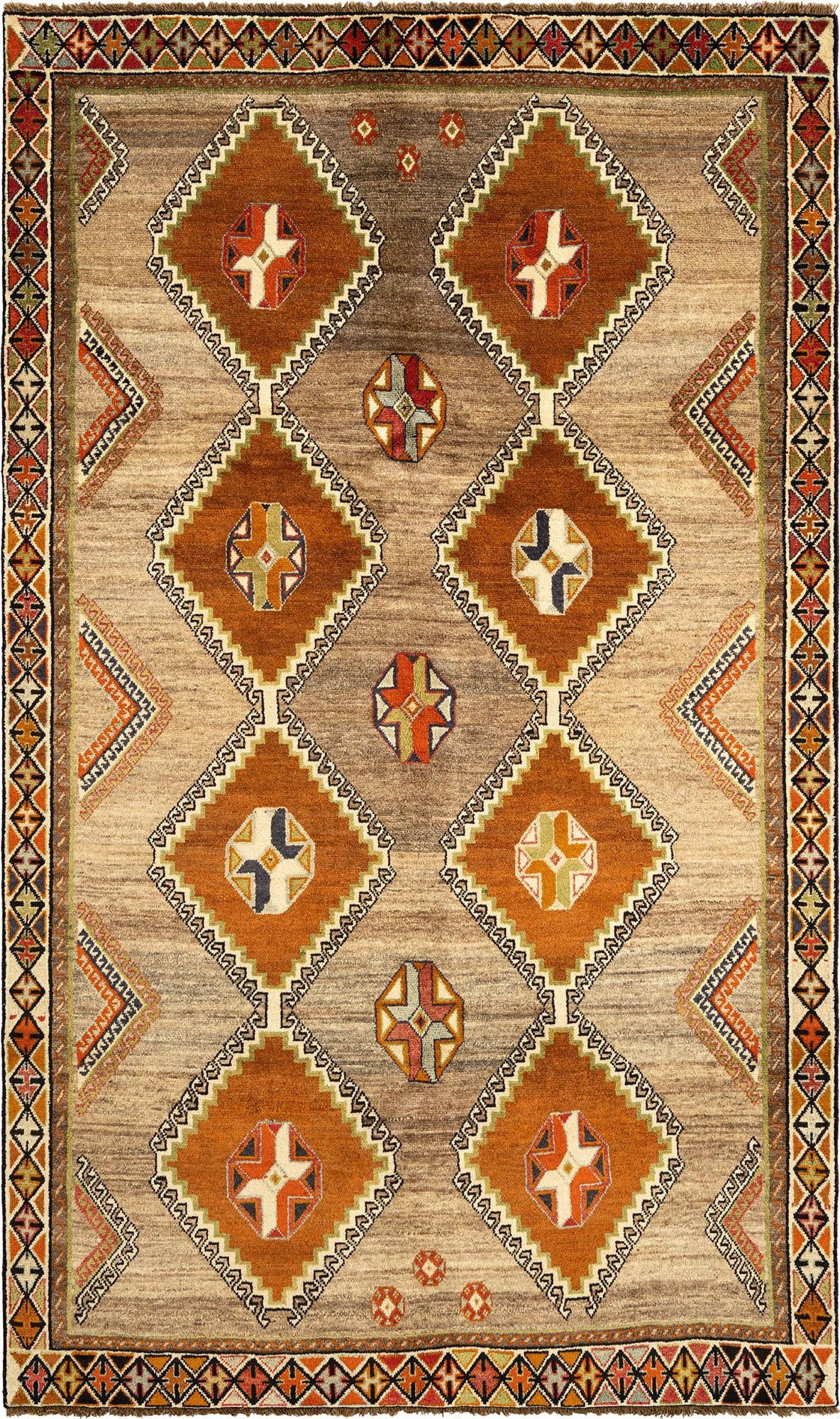  5' 4 x 9' Gabbeh Wool Rug