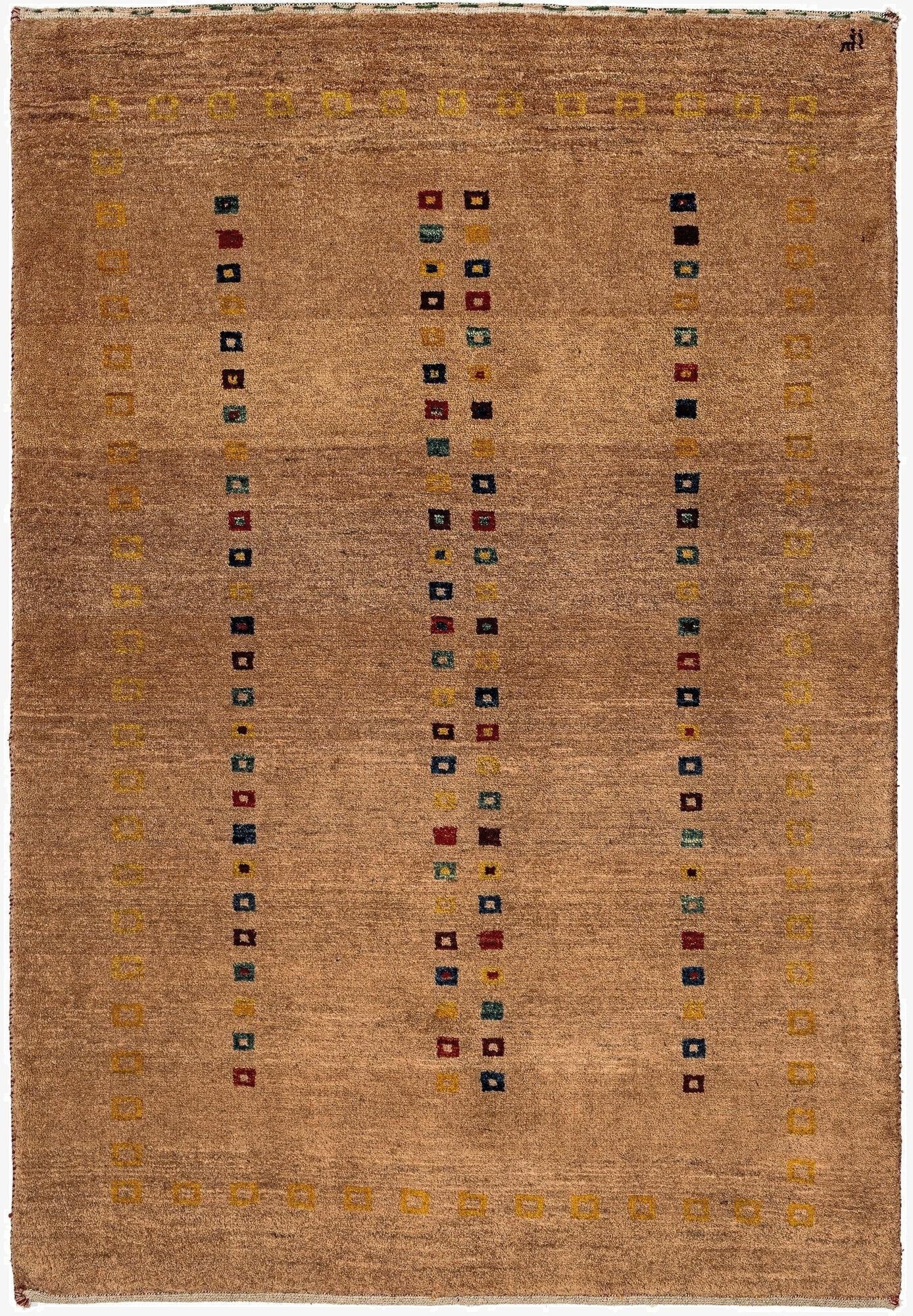  3' 4 x 4' 10 Gabbeh Rug
