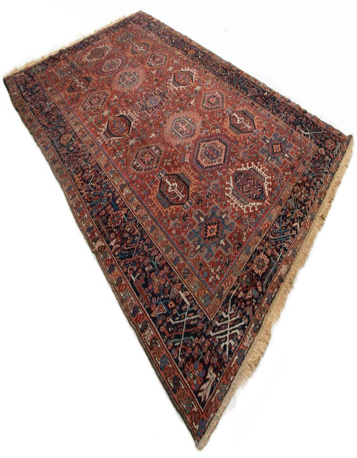 Detail image of  7' 7 x 11' 9  Hand Knotted Gharajeh Persian Wool Rug