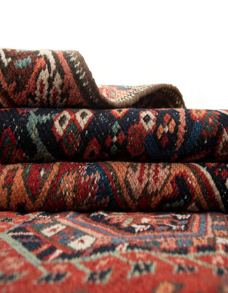 Detail image of  7' 7 x 11' 9  Hand Knotted Gharajeh Persian Wool Rug