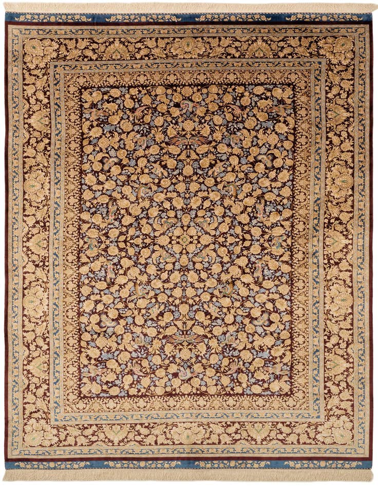Detail image of  5' 7 x 9' 3 Ghom Design Rug