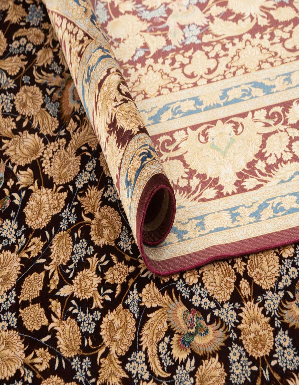 Primary image  5' 7 x 9' 3 Ghom Design Rug