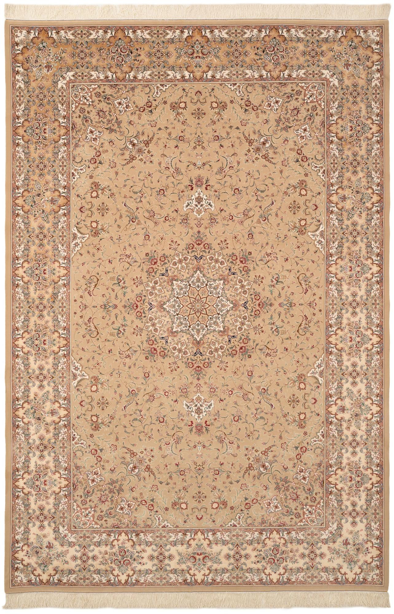  6' 6 x 9' 8 Ghom Design Rug