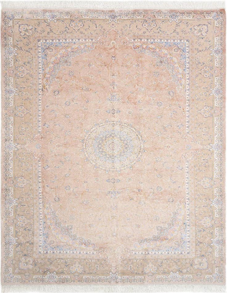 Detail image of  6' 7 x 9' 10 Ghom Design Rug