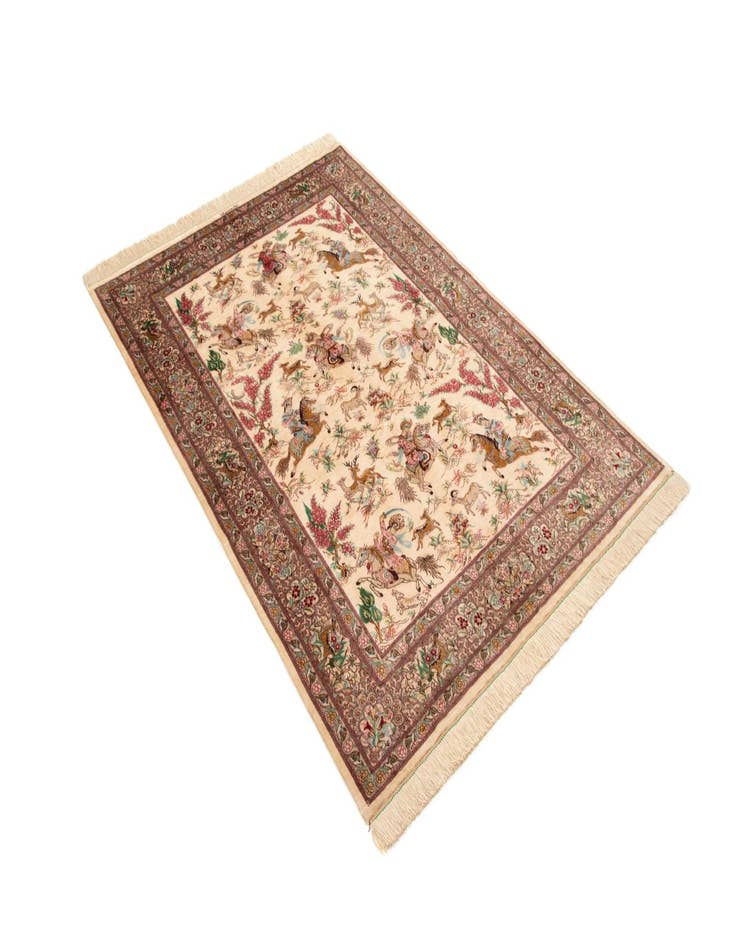 Detail image of  4' 4 x 6' 5 Ghom Rug