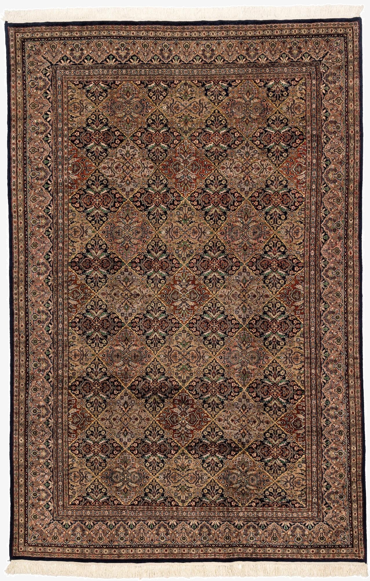  6' 4 x 9' 10  Hand Knotted Ghom Oriental Wool Rug
