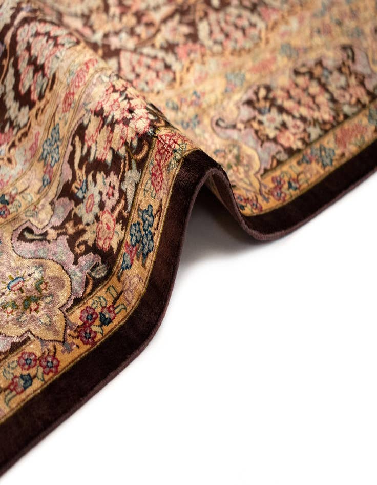 Detail image of  3' 4 x 5' Ghom Silk Rug