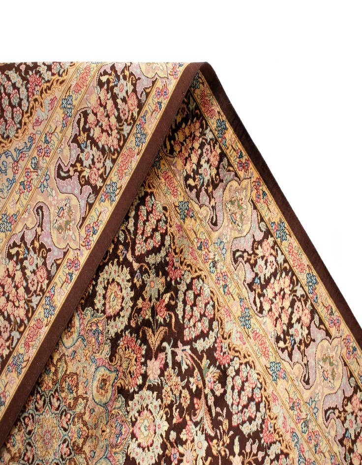 Detail image of  3' 4 x 5' Ghom Silk Rug