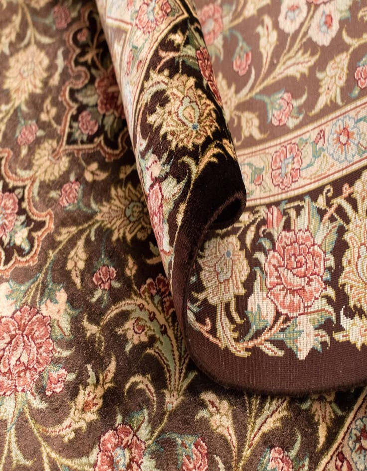 Detail image of  2' 7 x 3' 11 Ghom Silk Rug