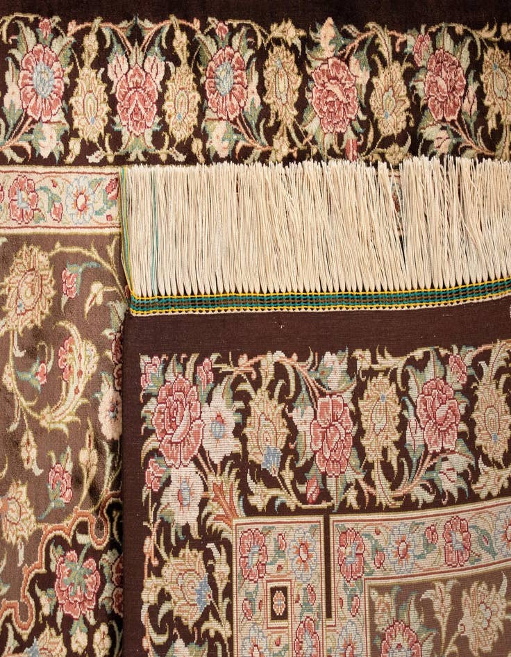 Detail image of  2' 7 x 3' 11 Ghom Silk Rug