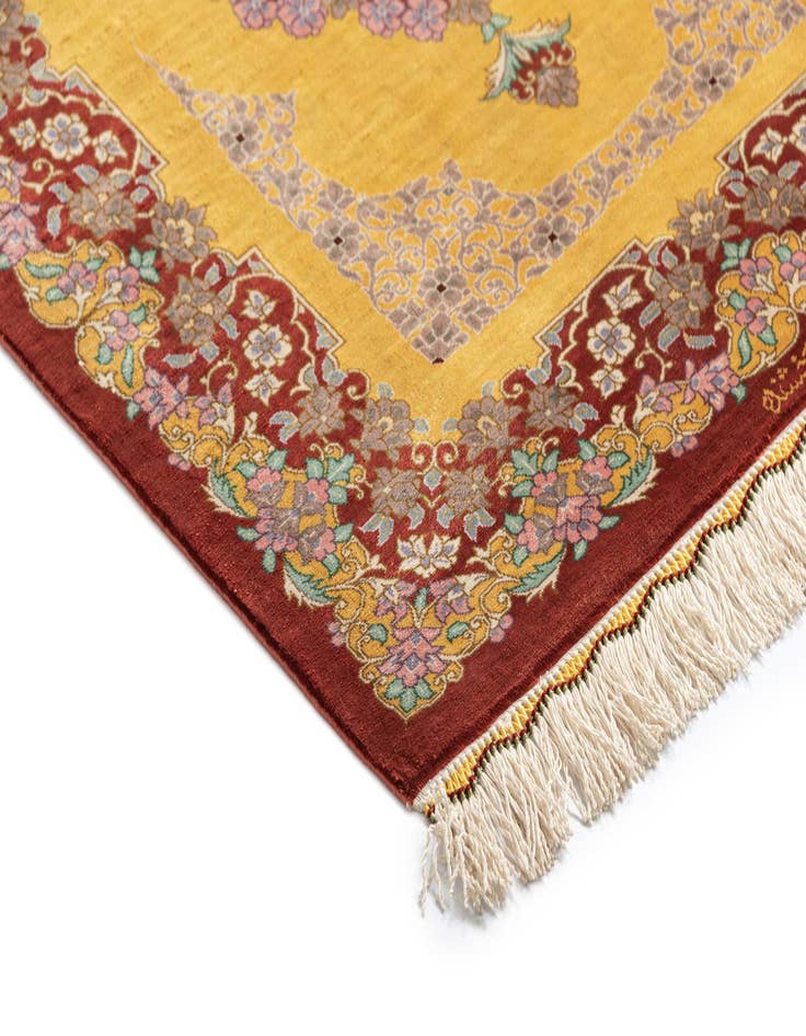 Detail image of  1' 11 x 2' 11 Ghom Silk Rug
