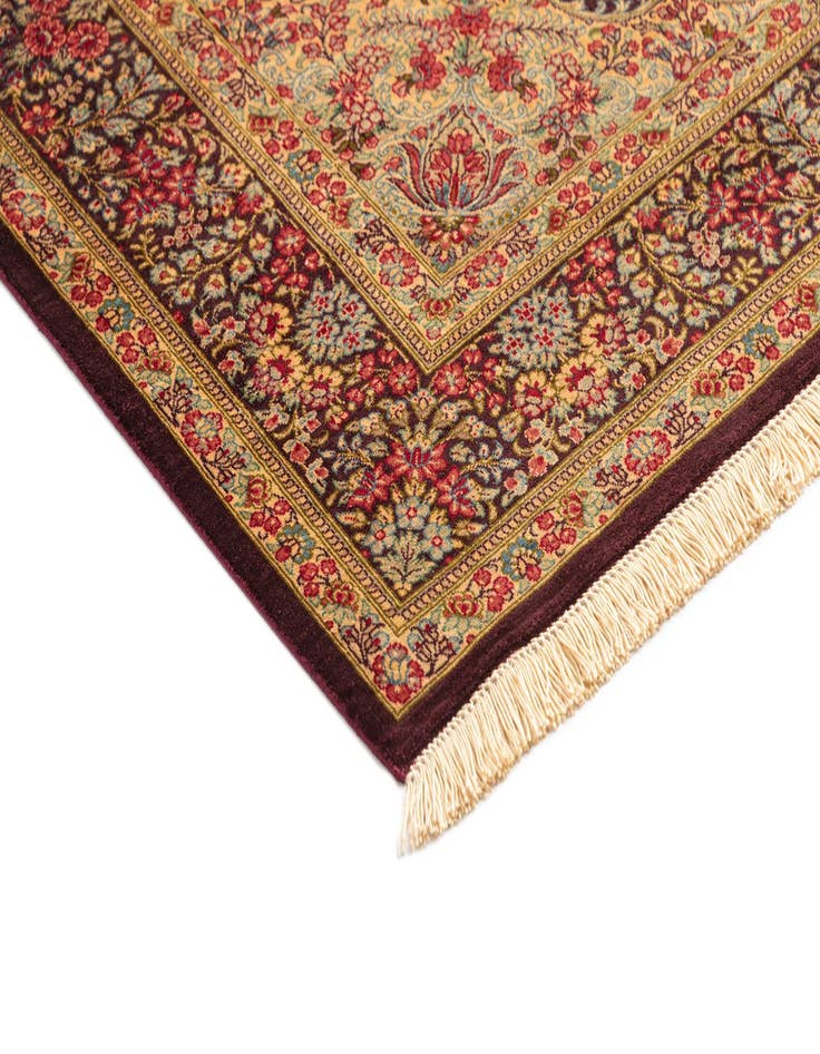 Detail image of  3' 3 x 4' 11 Ghom Silk Rug