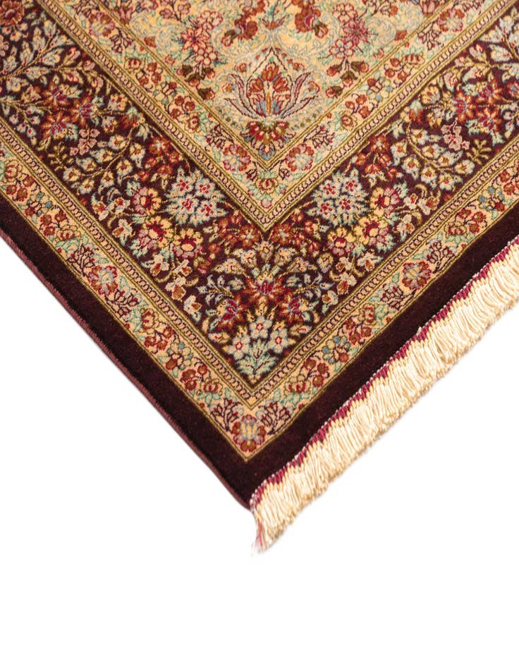 Detail image of  3' 4 x 4' 10 Ghom Silk Rug
